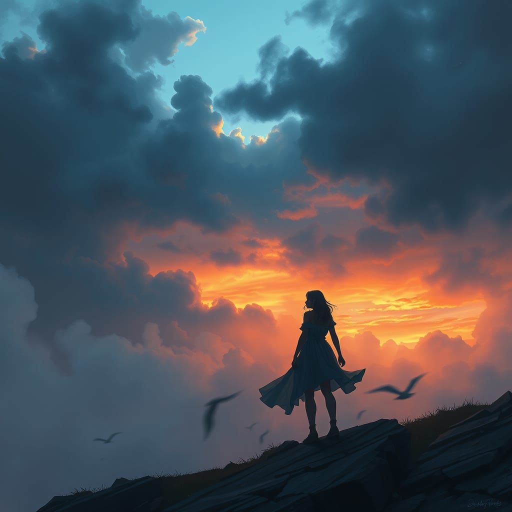 Melancholic Woman Finds Freedom in the Wilderness