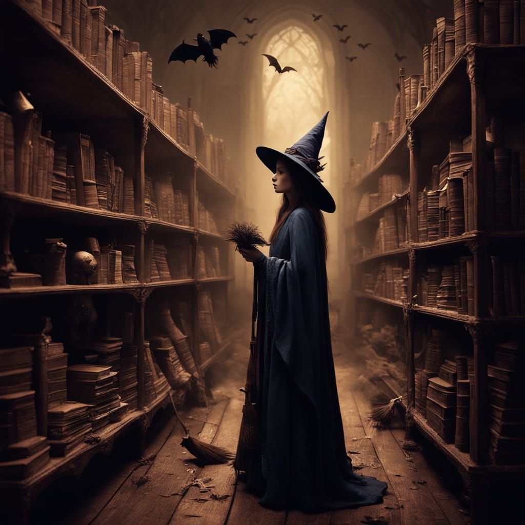 Mystical Witches Study in Sepia Tones