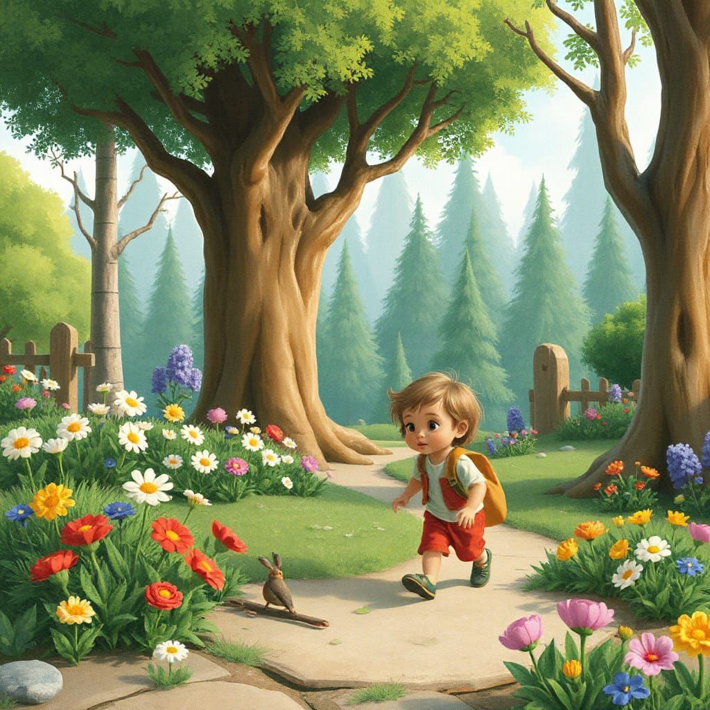 Child's Whimsical Garden Adventure