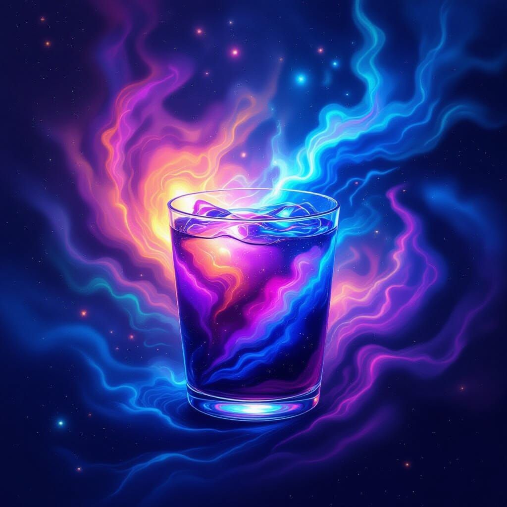 Nebula Drink in Space as Digital Painting