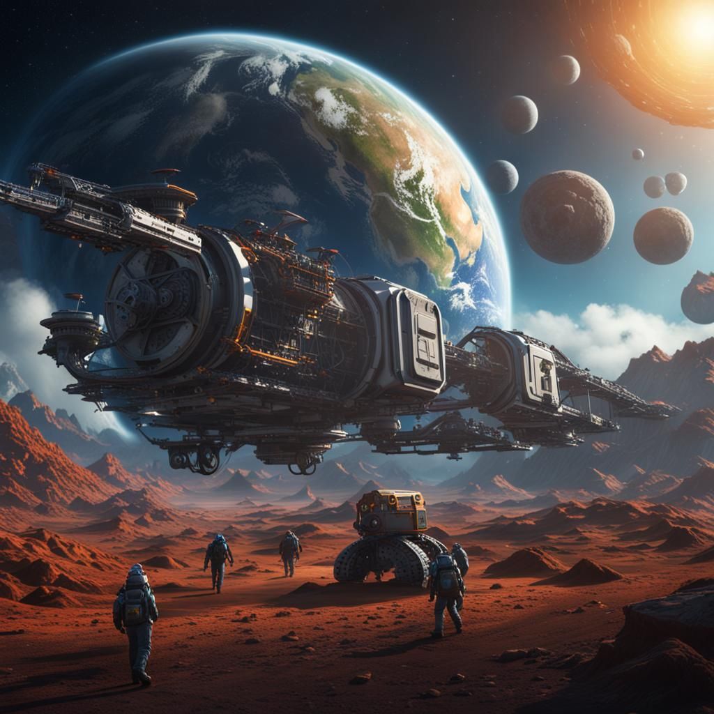 Humans Move Earth: A Fantastical Concept Art