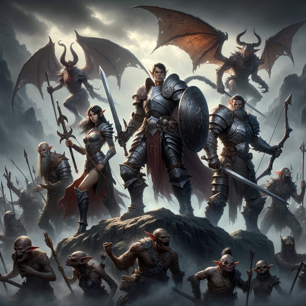 Warriors Stand Strong Against Dark Fantasy Horrors