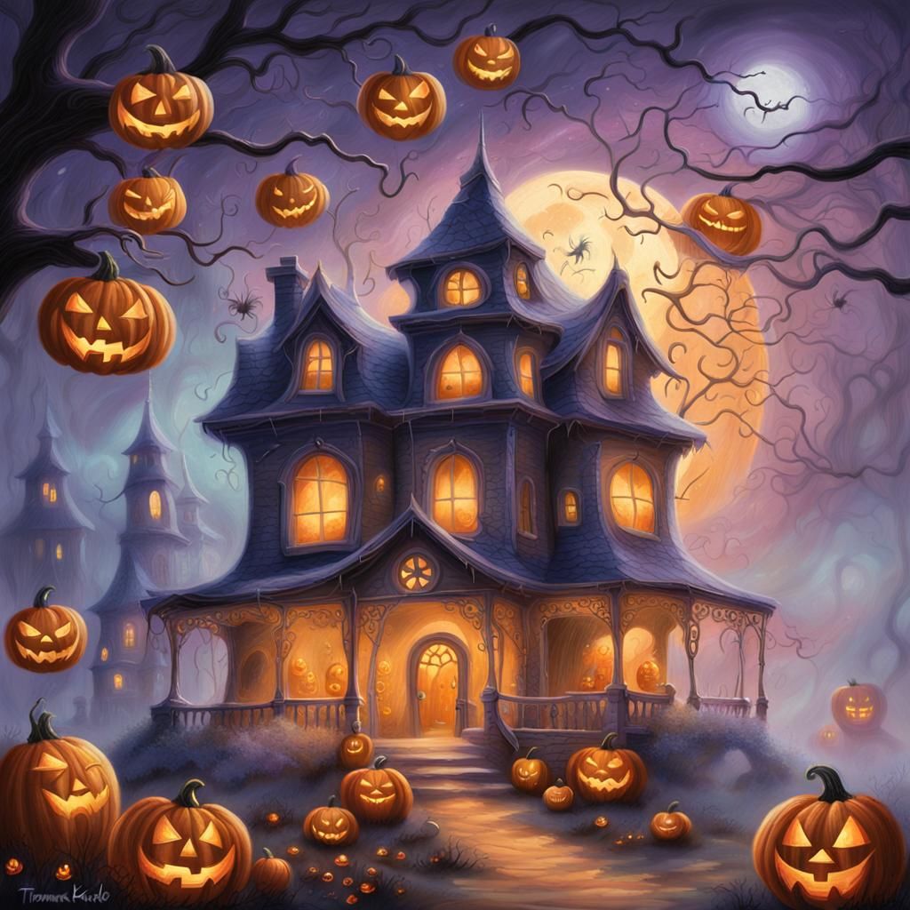 Ethereal Halloween House in Fantasy Style