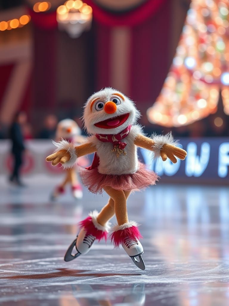 Muppet Ice Dancers Perform in Artificial Atmosphere