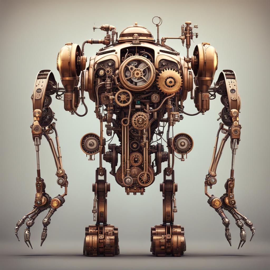 Steampunk Robot: Voluptuous Android Design
