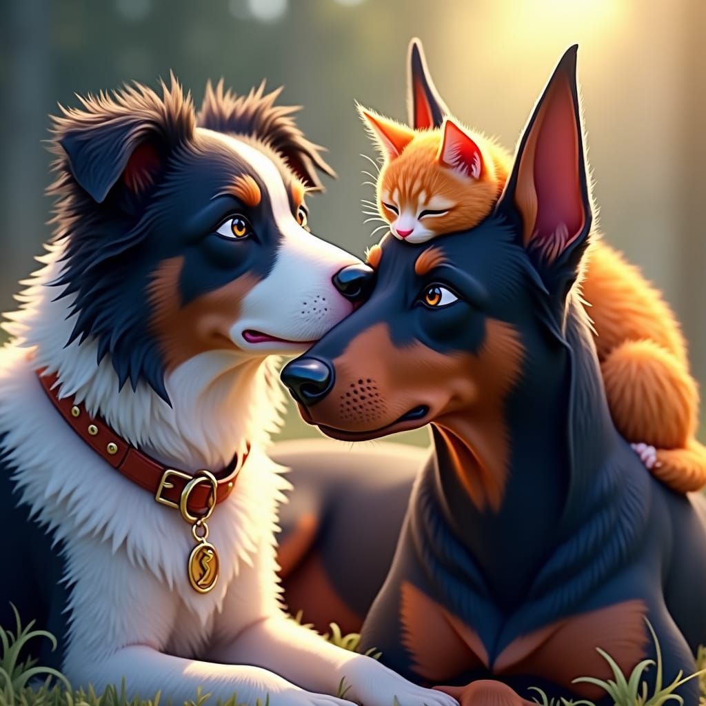 Affectionate Pets in Fantasy Concept Art Style