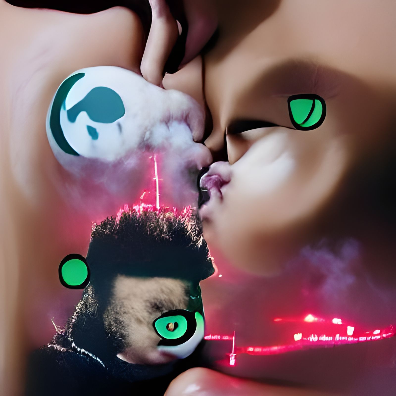 Eerie Kiss Land Landscape in Dream Pop Style