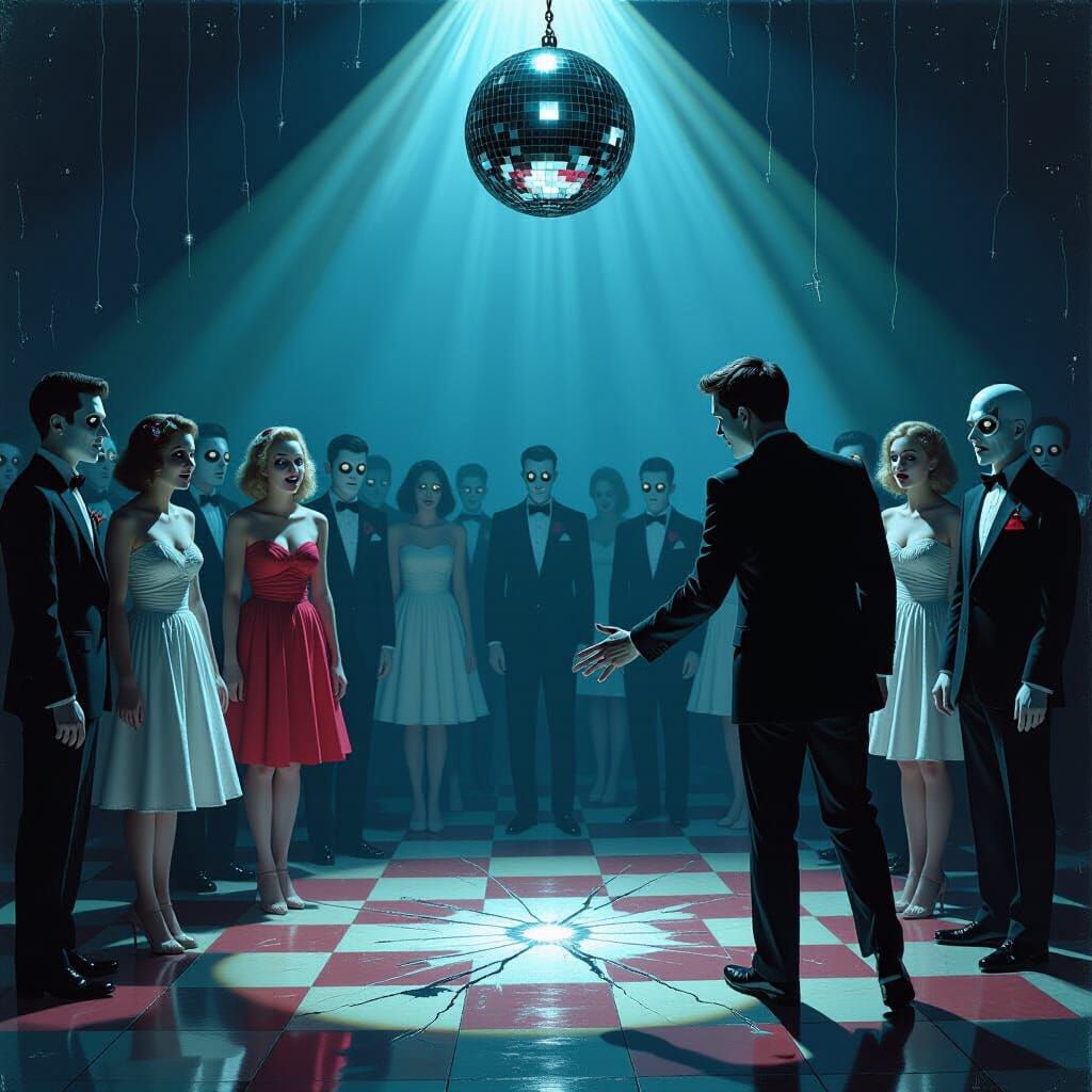Zombie Prom Night: Surreal Dystopian Horror Scene