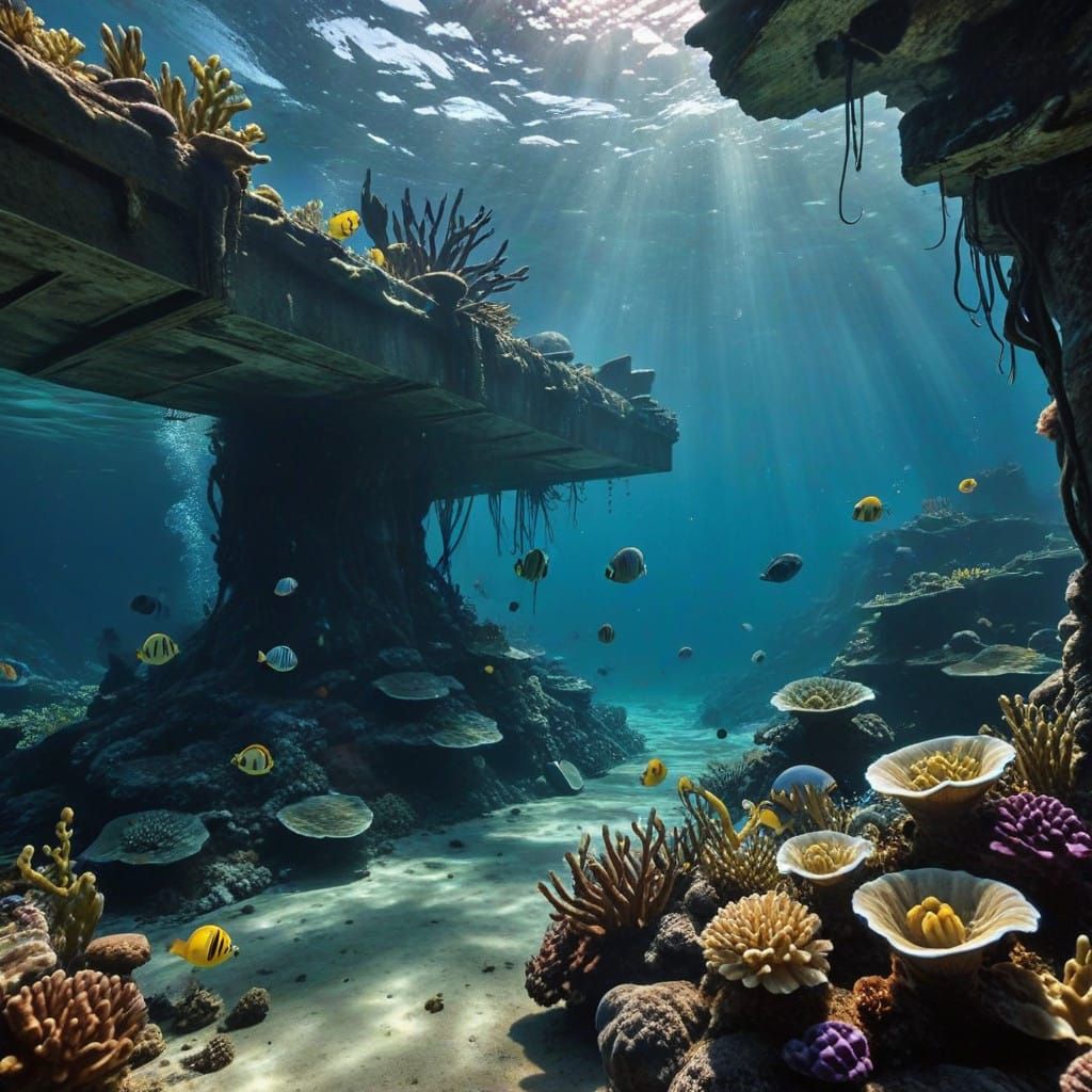 Underwater Love Scene in a Dreamlike Atmosphere