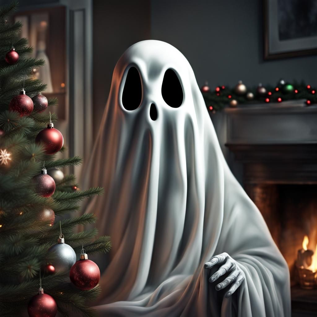 Scary Photorealistic Christmas Ghost