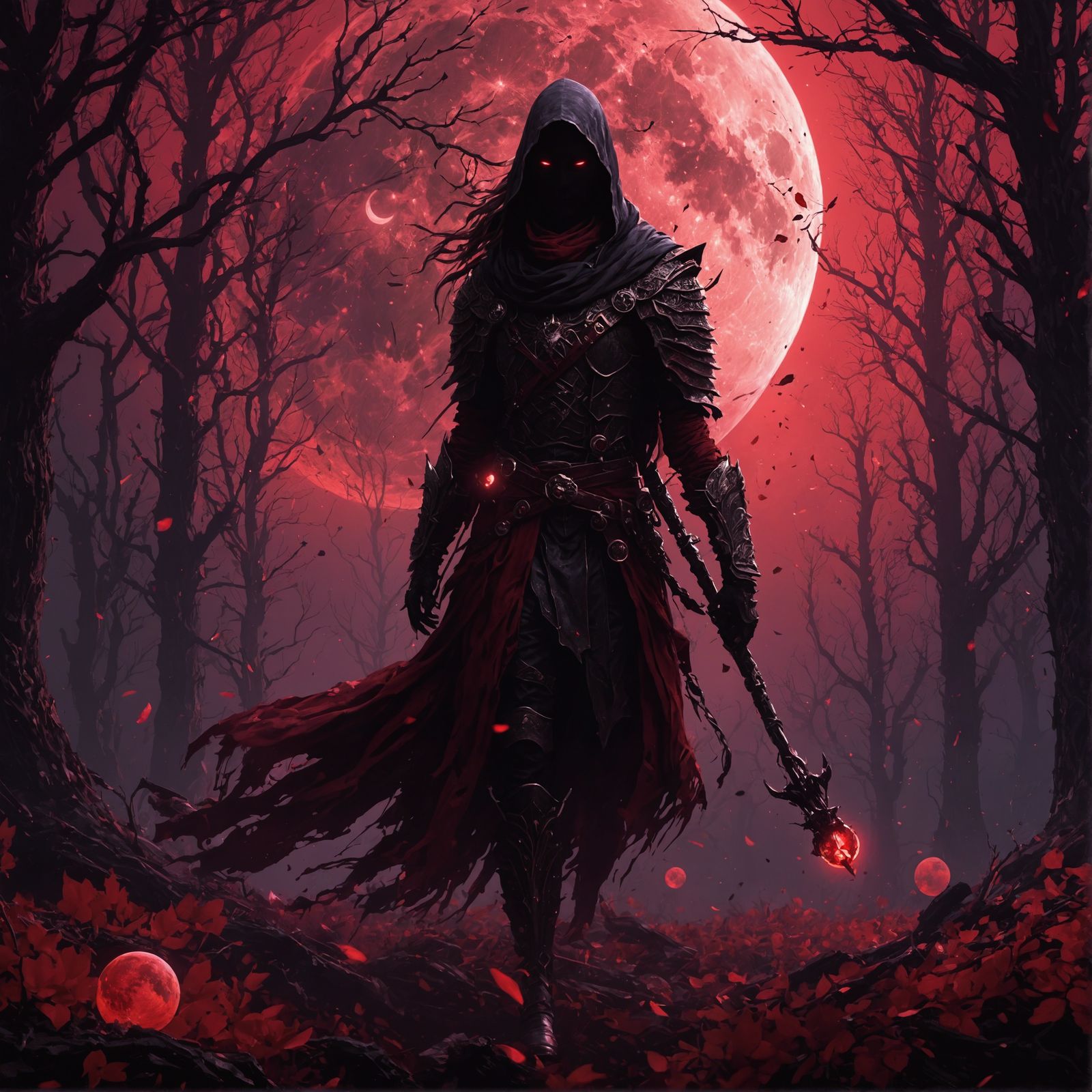 Glitched Blood Moon in High Resolution