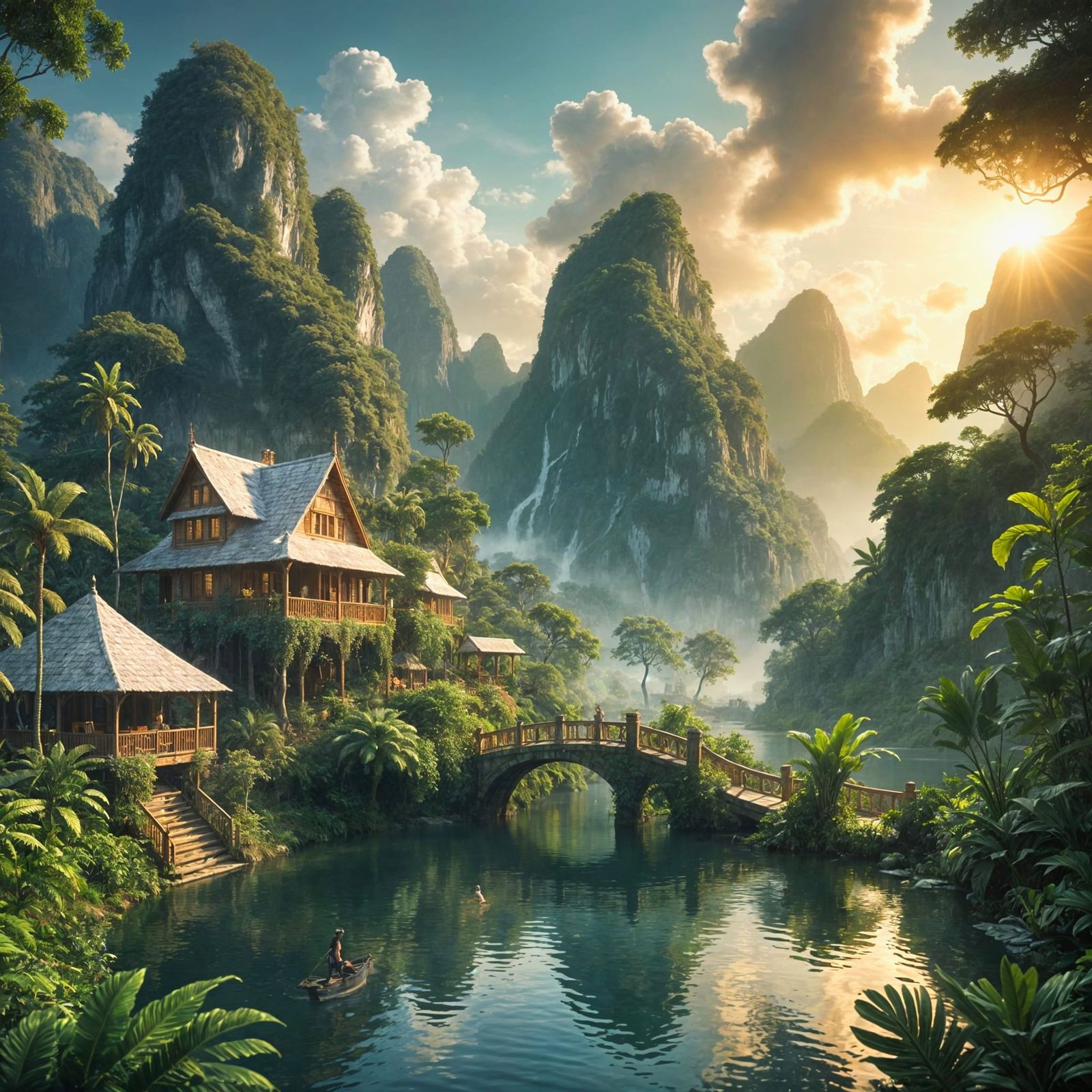 Lush paradise resort