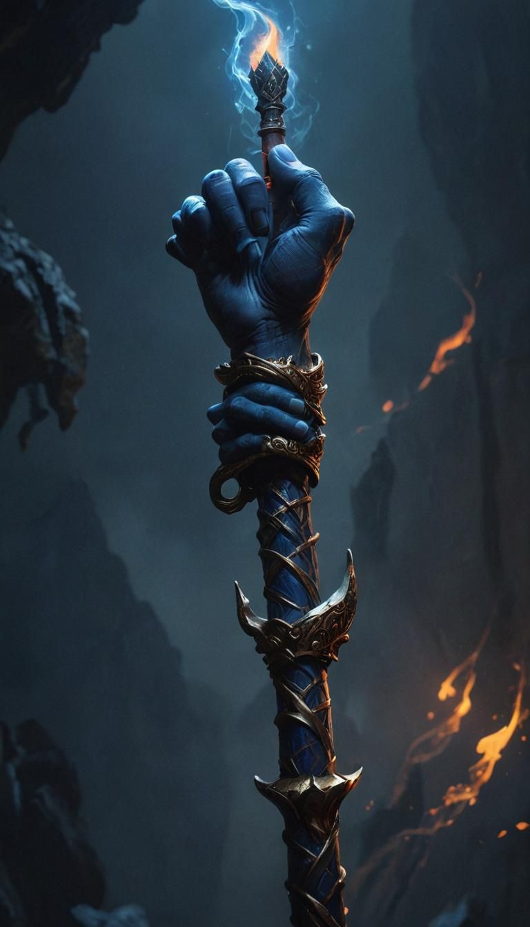 Ravana's Mystical Staff: Fantasy Concept Art