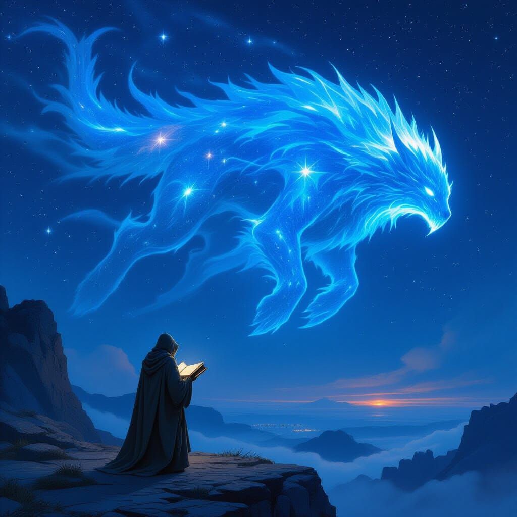 Starlight Beast Drifting Across Night Sky