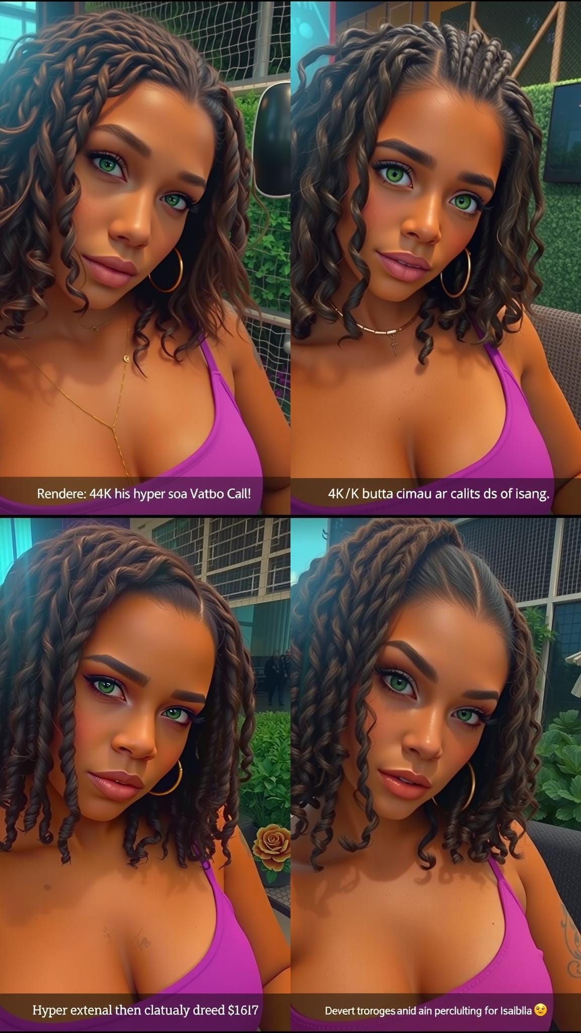 Stunning Woman with Dreadlocks: Hyper-realistic Portrait