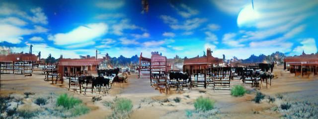 Wild West Desert Cattle Saloon Town