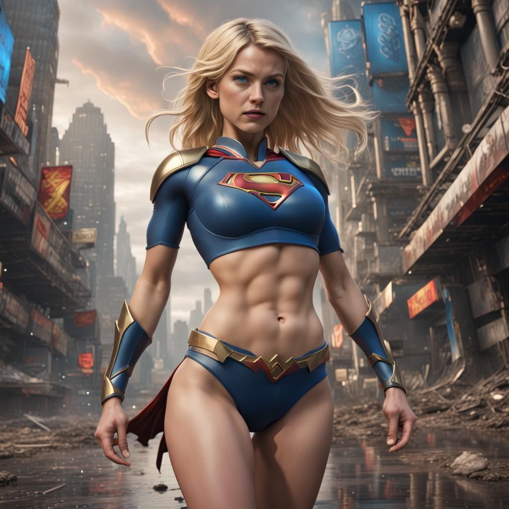 Supergirl: Detailed Fantasy Concept Art in 8k