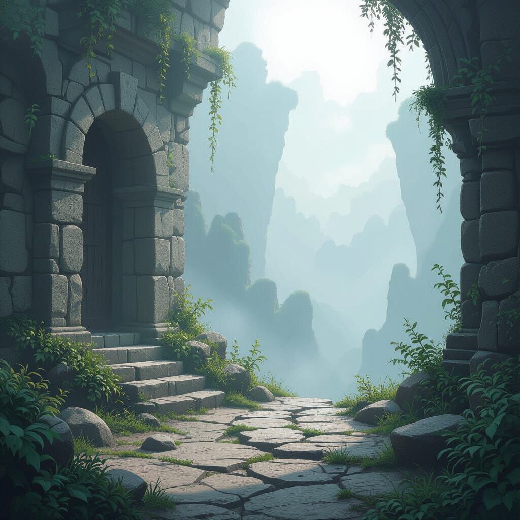 2.5D Fantasy Art: Gloomveil Boundary