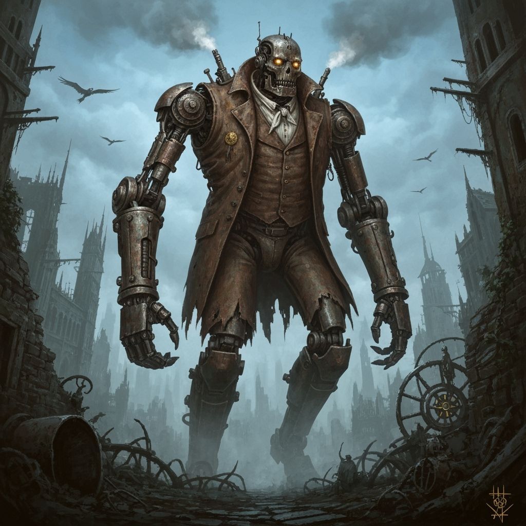 Steampunk Iron Golem Sentinel in Forgotten City