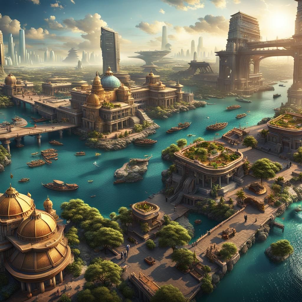 Futuristic Utopia: A Sci-Fi Cityscape Concept Art