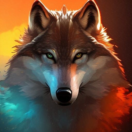Pixel Art Majestic Wolf in 8k Resolution