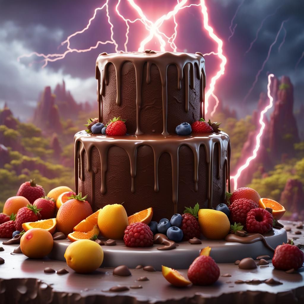 Divine Norse Cake Featuring Chocolate Mjölnir