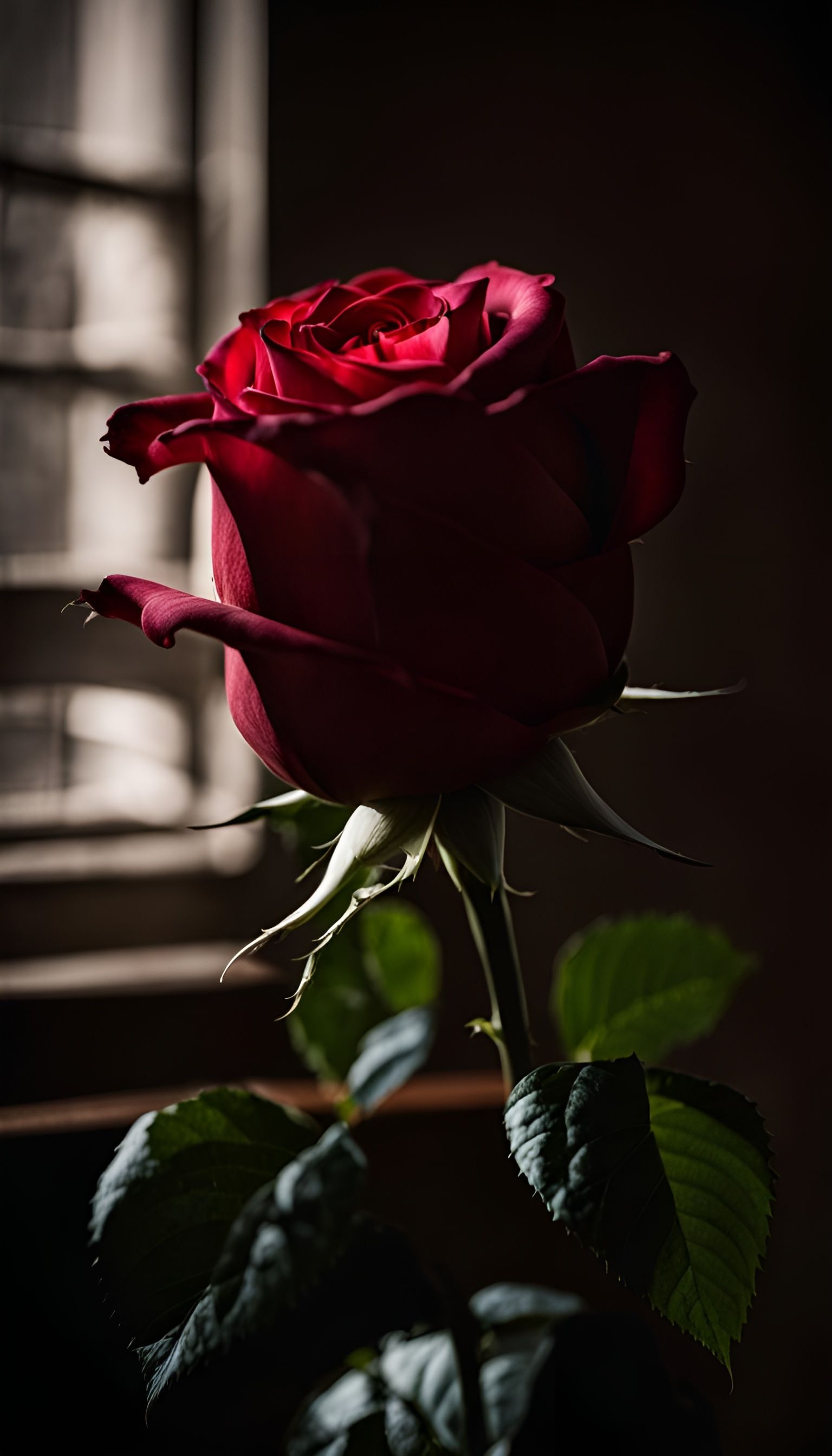 Rose Under Guillotine: Low Key Portrait