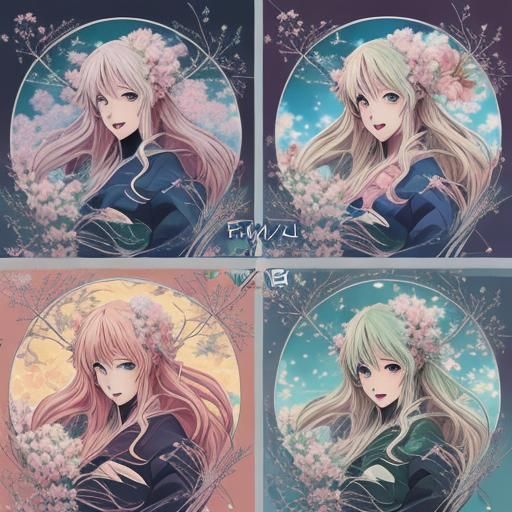 Four Seasons in Anime Style