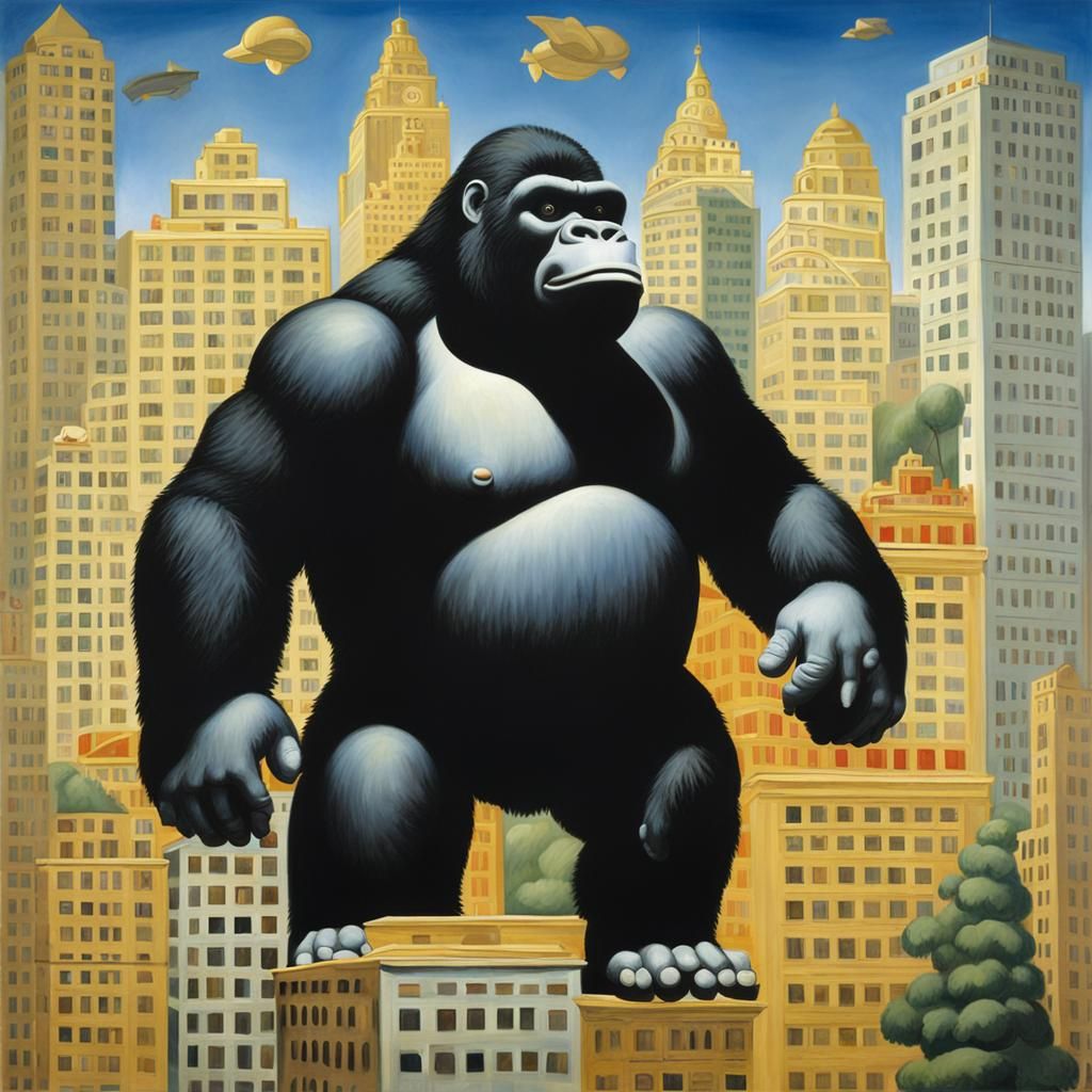 King Kong in Botero Style