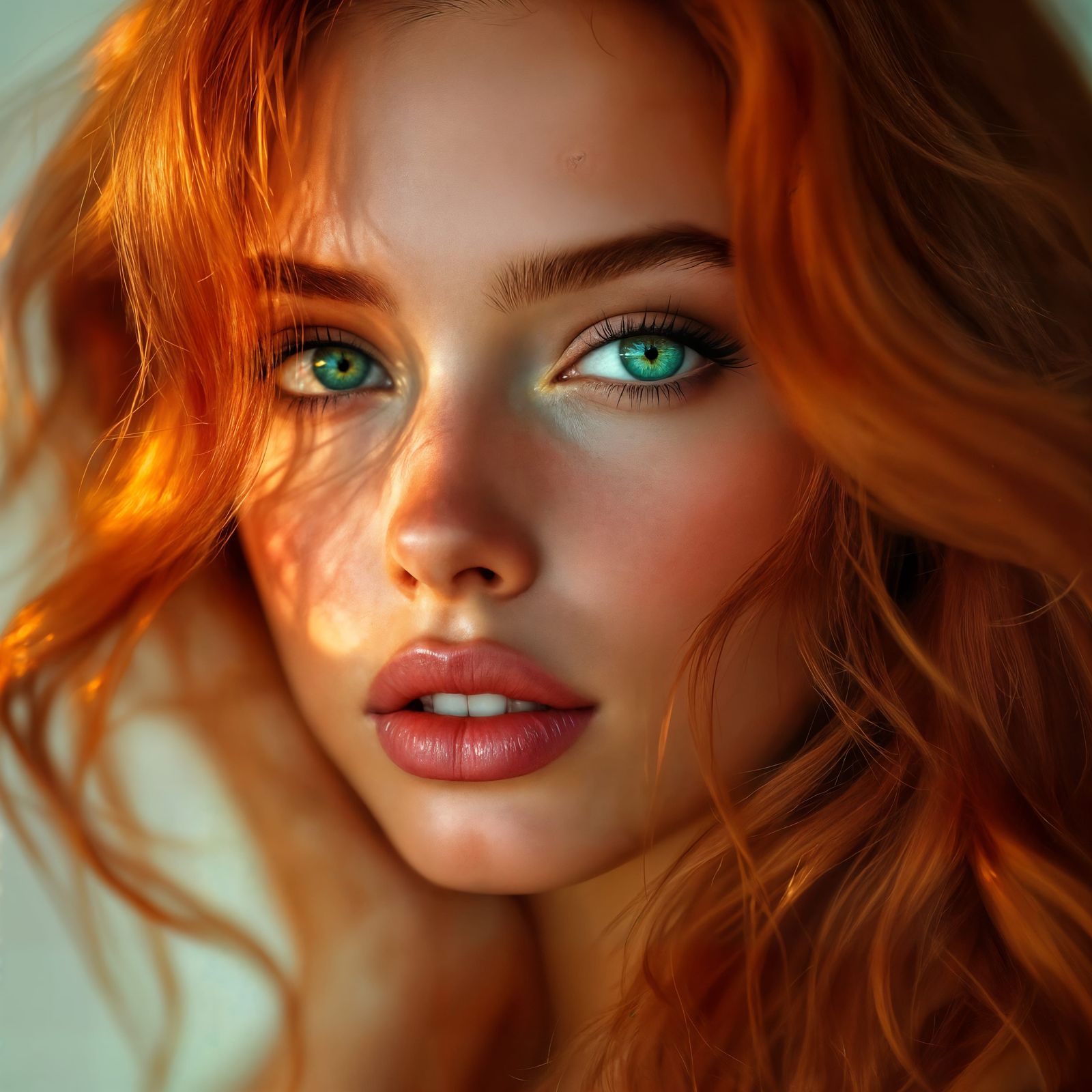 Fiery Goddess Radiates Warmth and Intensity