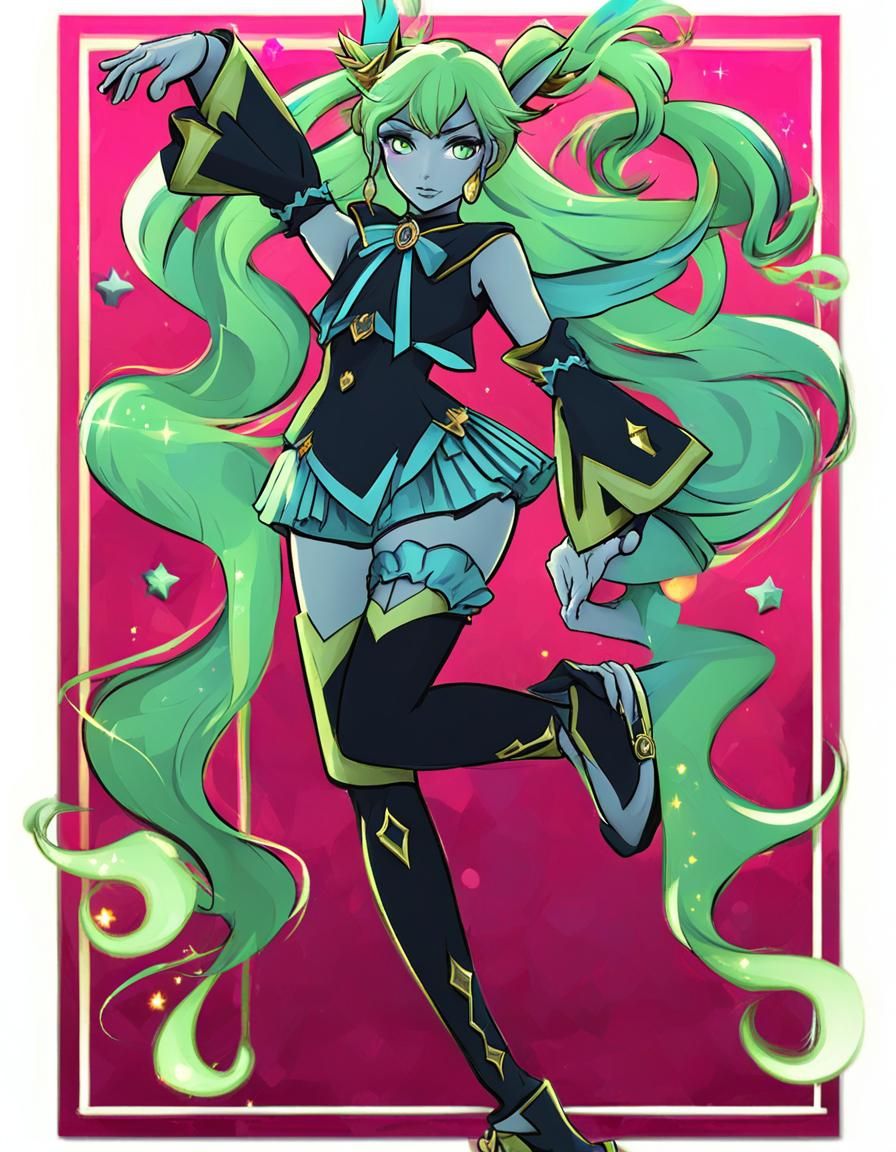 Magical Girl Character in Light Modern Style