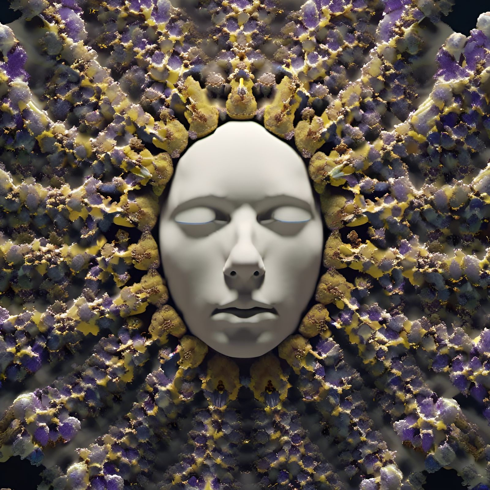 Mysterious Figure with Janus Masks