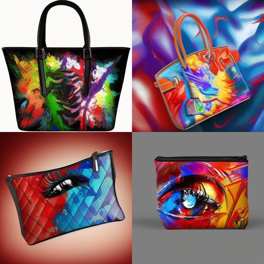 Amerimode Purse: Hyperrealistic Splash Art Concept