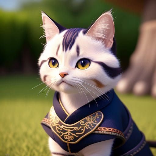 13 Days of Halloween Countdown - Caturday Costumes (warrior monk costume)