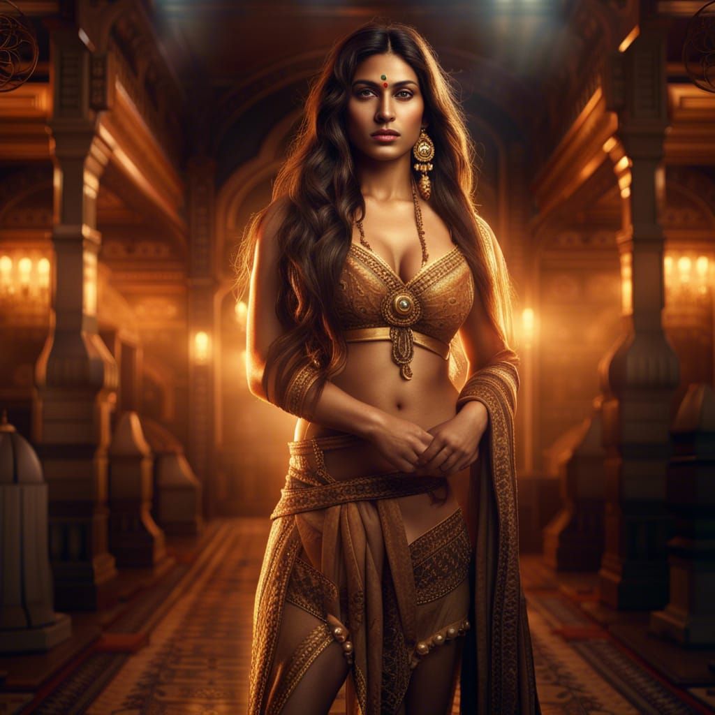 Beautiful Indian Woman in Red Lehenga at Wedding