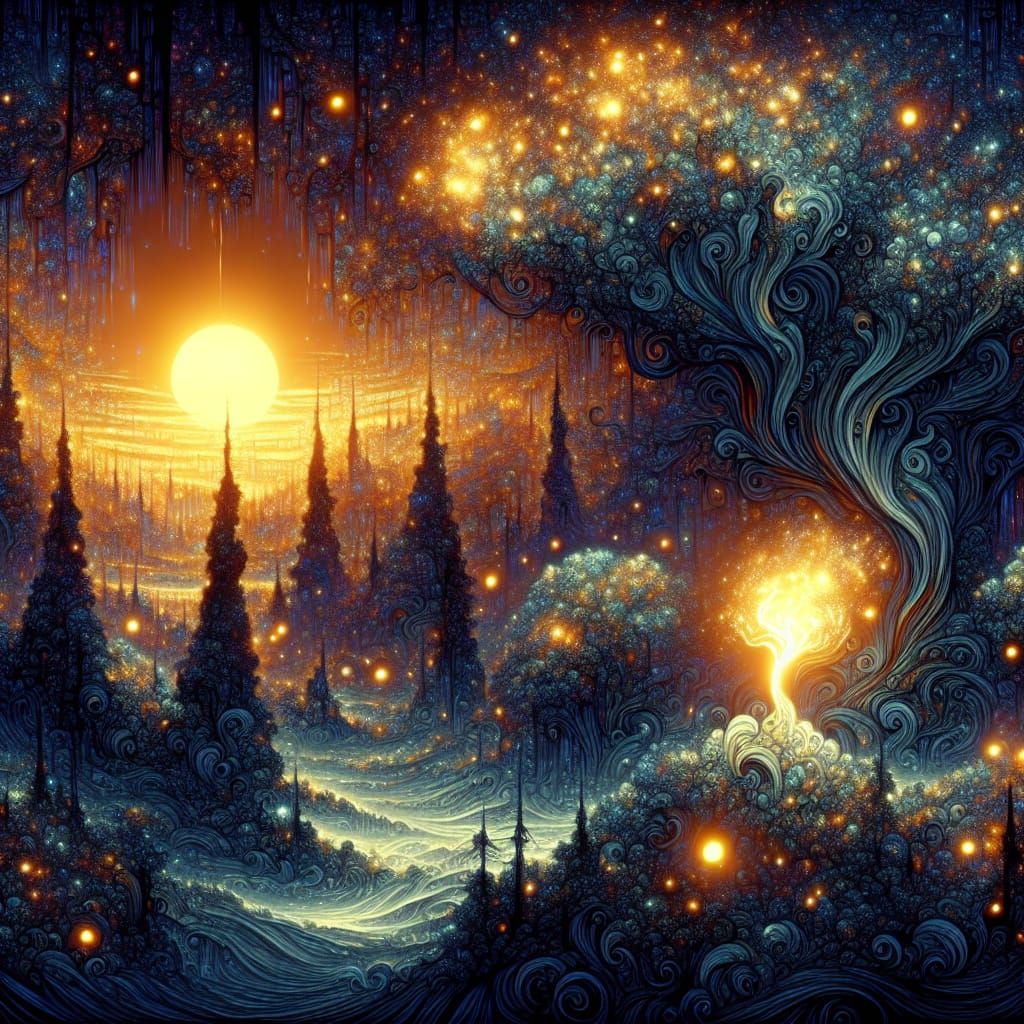 Mystical Forest Sprite in Whimsical Watercolor Style