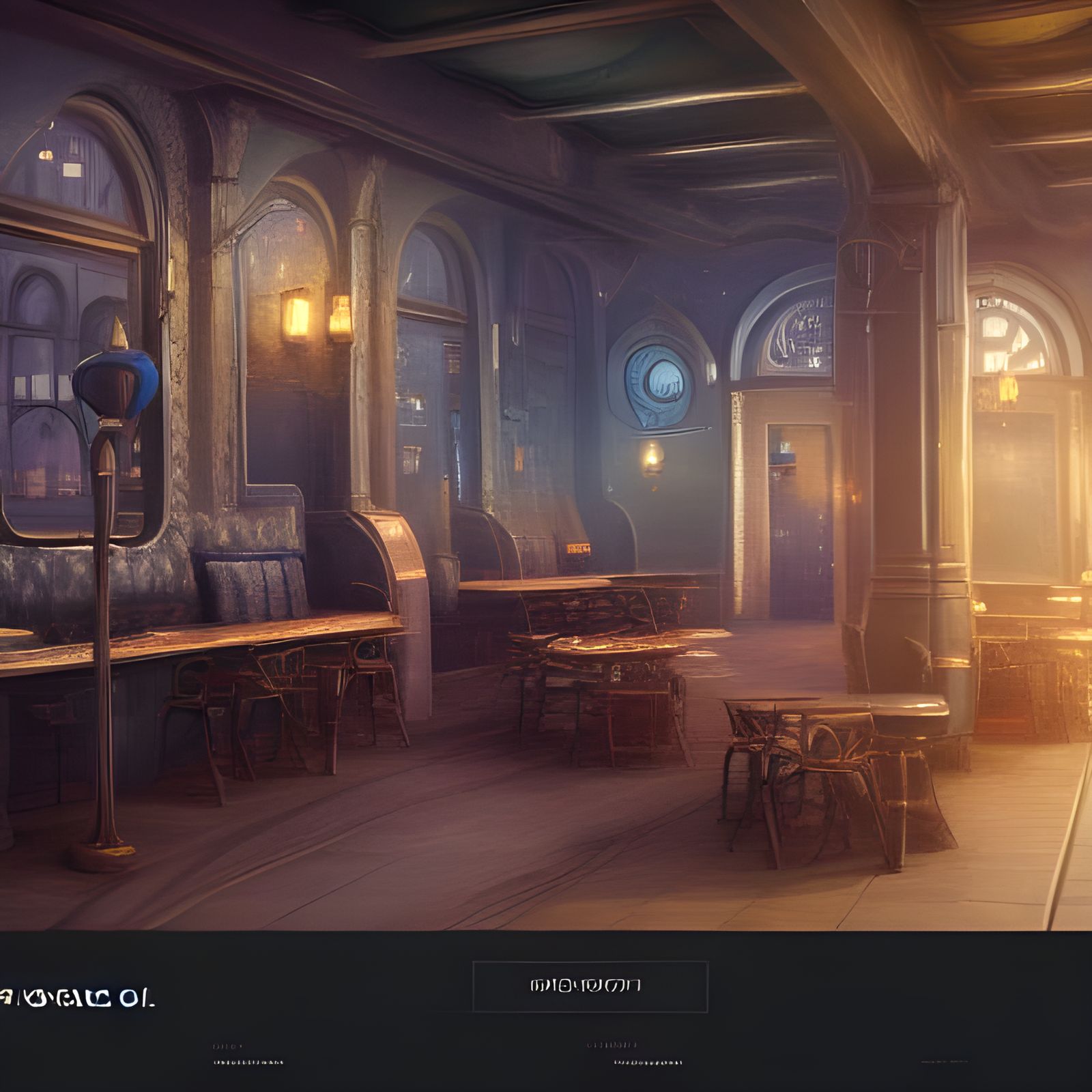 Fantastical Cafe Concept Art in Deep Color