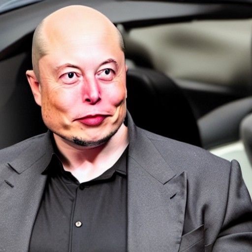 A Bald Elon Musk: AI Generated Portrait