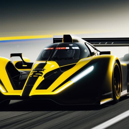 Epic Futuristic Racecar Speeds Down Neon-Lit Track in Cinema...