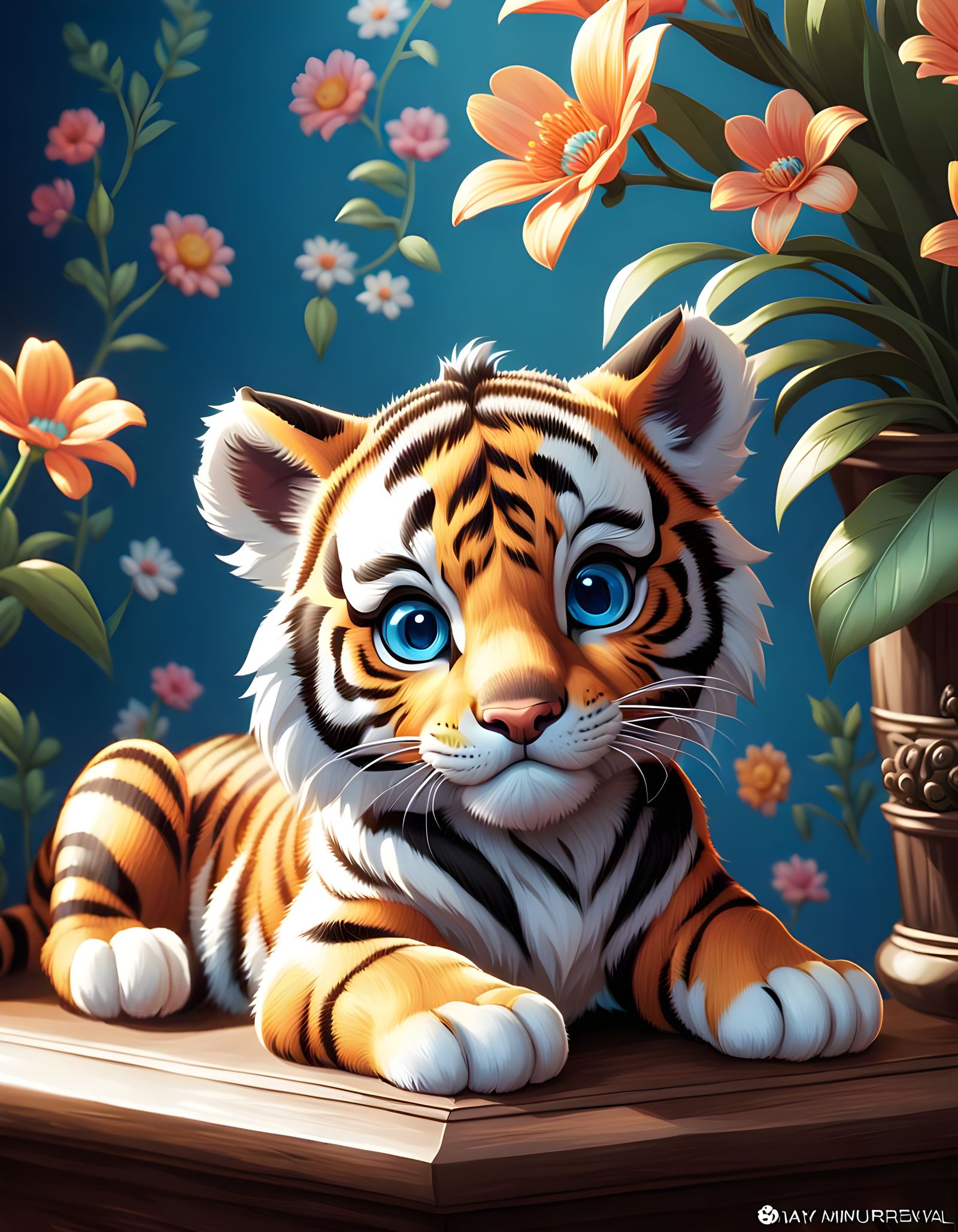 Adorable Samuel: The Tiger Cub With Enchanting Blue Eyes