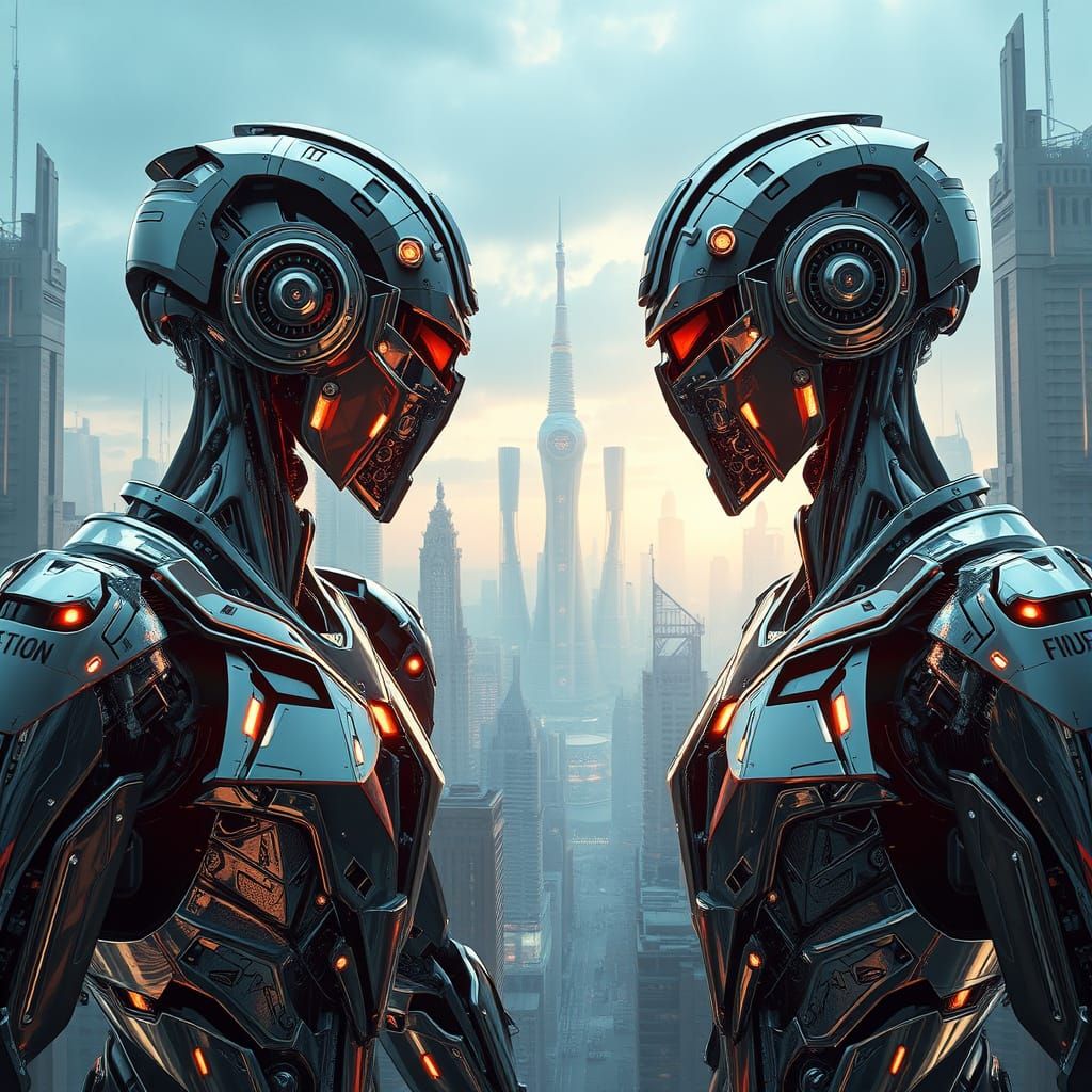 Surreal Futuristic Cityscape in Digital Matte Painting