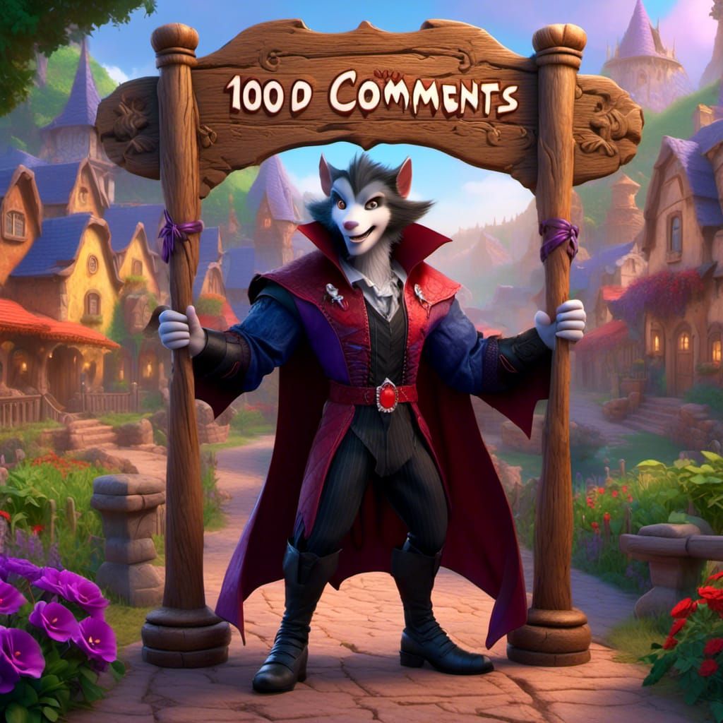 Cute Vampire Celebrates Comments in Pixar Style