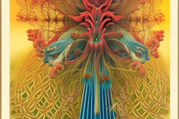 Intricate Conceptual Art: Love, Wisdom and Spirituality