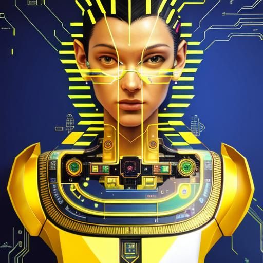 Retrofuturistic Matrix: Code, Circuitry, and Geometric Beaut...