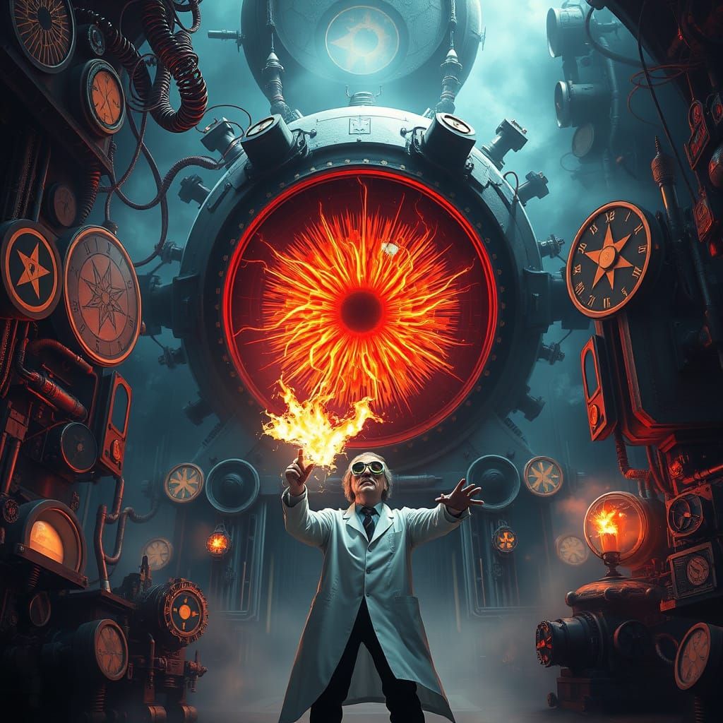 Mad Scientist's Eyeball Unleashed: Matte Painting Style