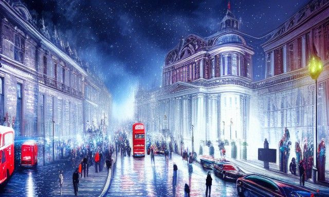 Festive Christmas in London Concept Art