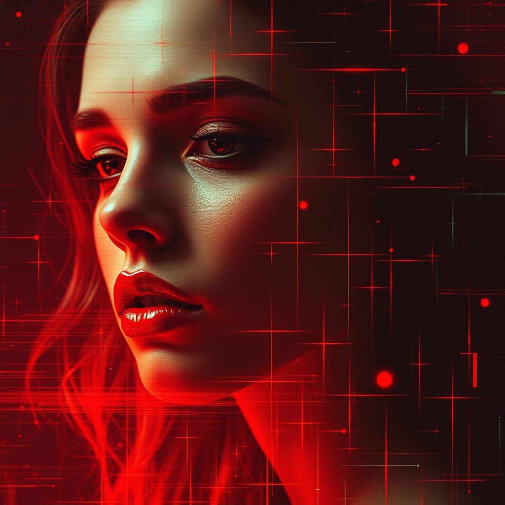 (Red Pixelization, double exposure, red defects and artifact...