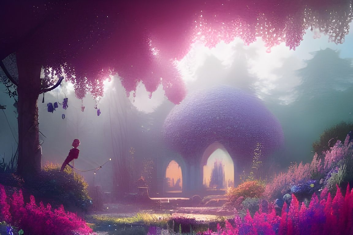 Crystalized Flowers Garden: Fantasy Landscape