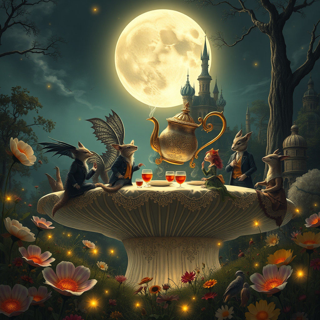 Enchanted Mushroom Tea Party in Victorian Style