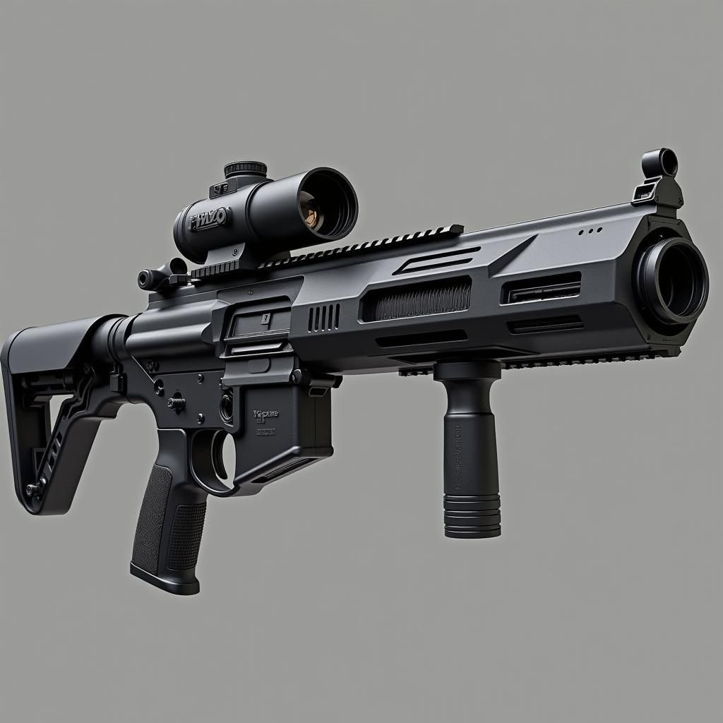 Futuristic Viper Rifle with Picatinny Rails